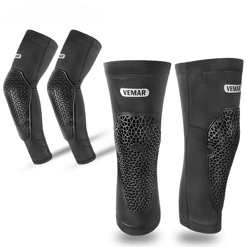 

Motorcycle Leg Arm Sleeve Riding Protective Gear Elbow Knee Pads Breathable Summer Sun Protection Cooling Arm Cover for Men
