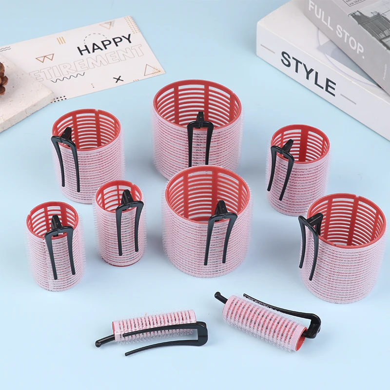 Red Hair Root Fluffy Curler Rollers With Clips Self-adhesive Lazy Curlers Styling Hair Accessories For Women Styling Hair Tool