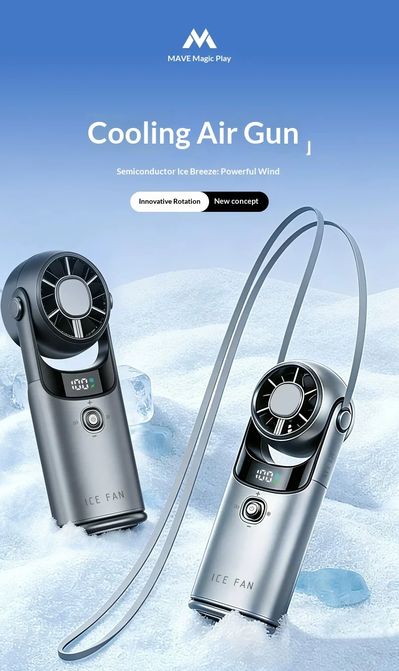 Mave MF168 Handheld Small Fan Semiconductor Refrigeration Handheld Fan Double Batteries Long Battery Life Light Weight For Gifts