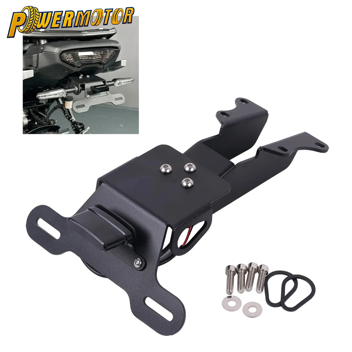 

License Plate Bracket For YAMAHA MT07 MT09 Tracer FJ-09 900/9/GT 7GT 700/GT 2015-2024 Motorcycle Tail Tidy Fender Eliminator