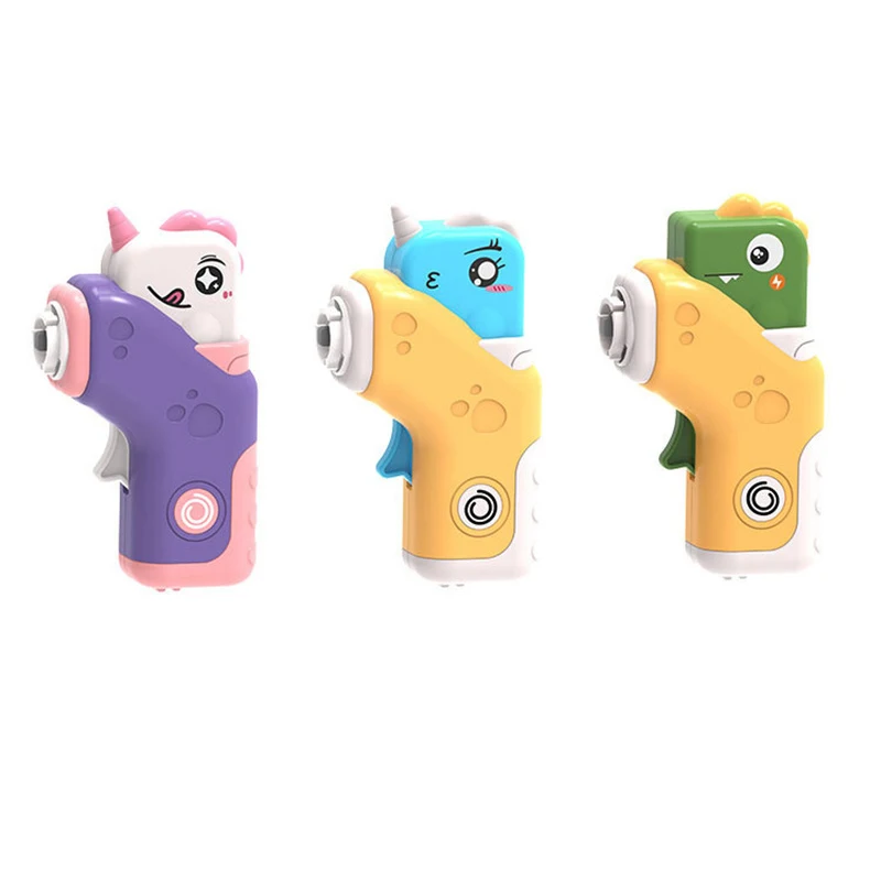 Platillo de disco volador 2 en 1, giroscopio de dibujos animados de dinosaurio, lanzador de cohetes de aire, juegos deportivos, juguetes educativos al aire libre para niños, regalos