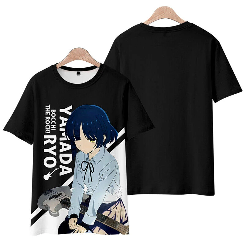 男性と女性のためのファッショナブルなTシャツ,マンガプリントボチ,アニメ,ゴッホ,アロイ,3Dプリント,原宿,ストリートウェア