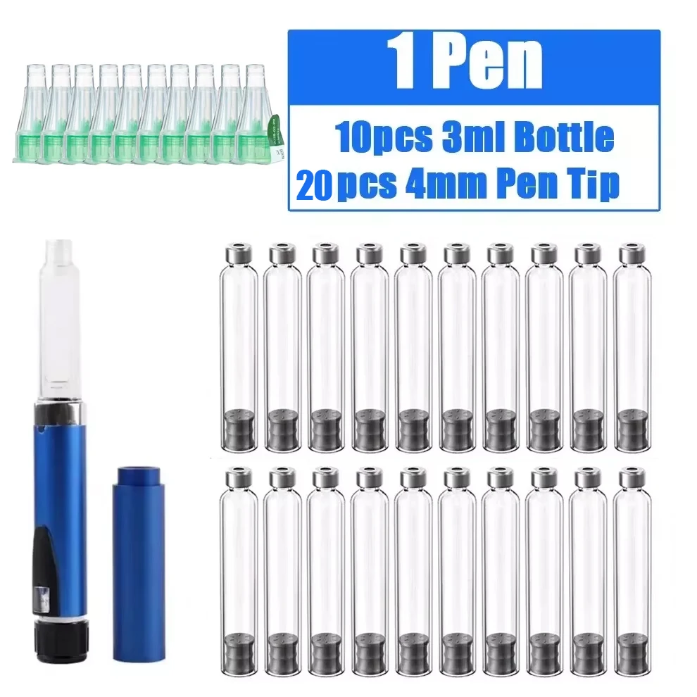 Magic Pen Insuline Cartridges 3 ml Lege Cassette Fles Medische Esthetiek Tattoo Pen Drie-lijn Lifting Verbruiksartikelen Kit