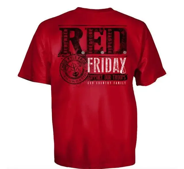 Chris Kyle Frog Foundation RED Remember Everyone Deployed T-Shirt