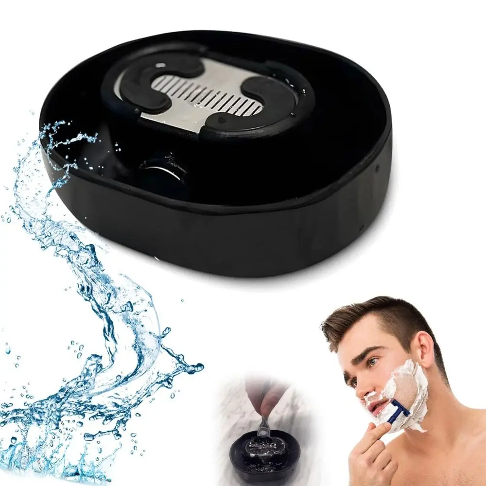 for Most Head Razors Razor Rinser Cleaner Efficiently No Batteries Shaver Storage Rack Save Water Plastic Shaving Razor Rinser