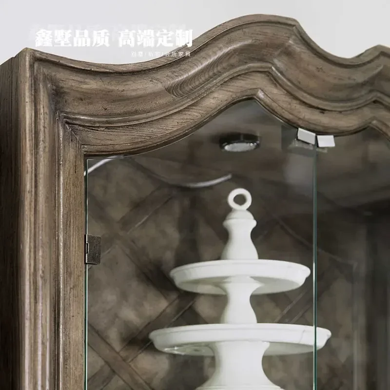 TAO American High-End Display Cabinet Hand-Made Model Product Showcase Wall Retro Side Cabinet