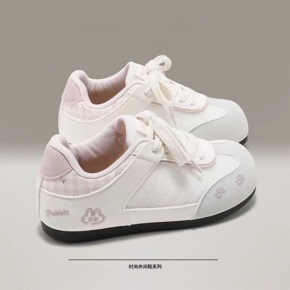 Kawaii Bunny Embroidery Women's Sneakers Breathable Mesh Round Toe Casual Walking Shoes - view 4