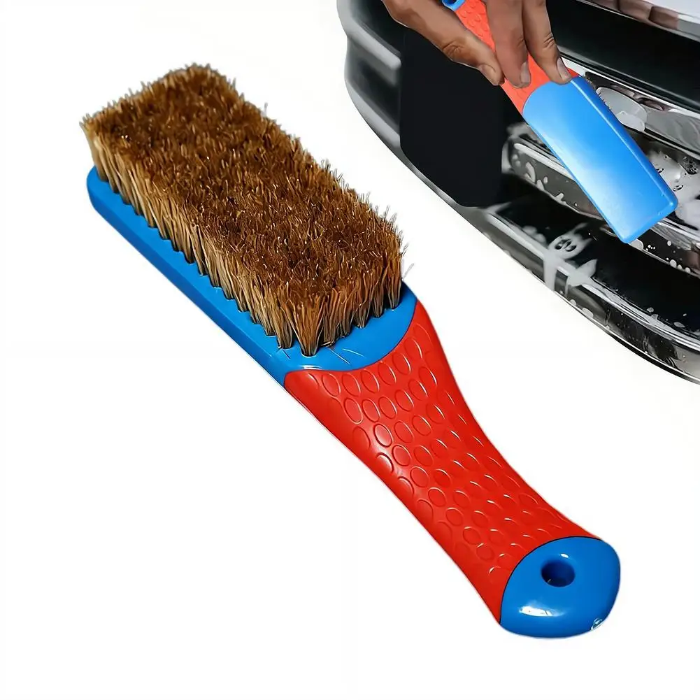 Bristle Brush Silicone Handle Grip For Rust Wielding Slag Dirt Paint Scrubbing Car Deep Cleaning Brush Tool
