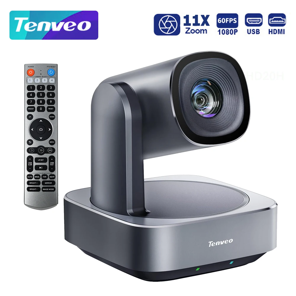 Tenveo VLoop 11X Zoom PTZ Camera Conference Camera USB3.0/HDMI 1080P 60FPS for Video Conferencing Live Streaming Church Educatio