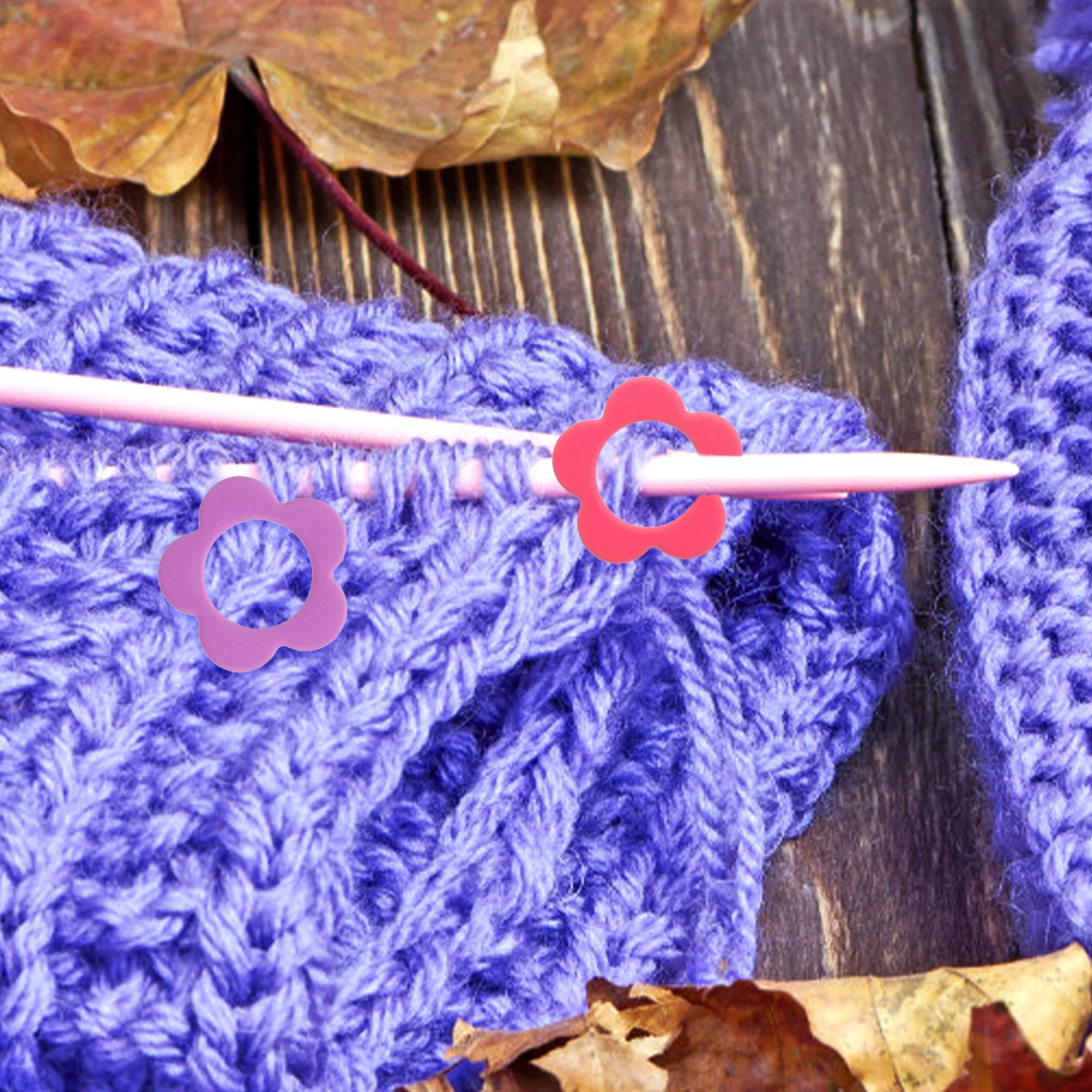 

1Set Knitting Markers Rings Smooth Colorful Stitch Markers for Crocheting DIY Craft Projects Fasten Row Counting Lightweight