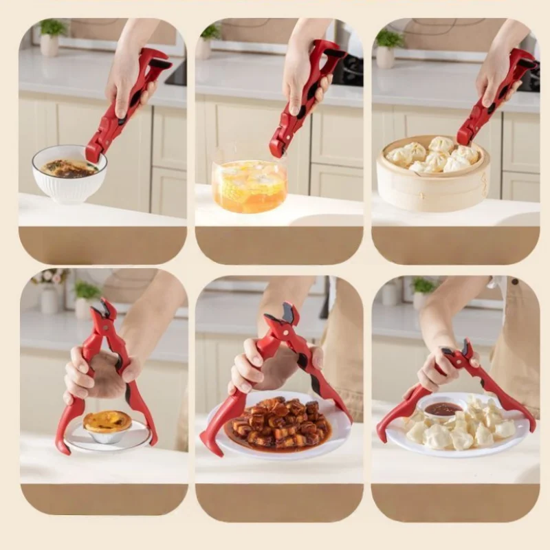 3 in 1 Kitchen Anti-scalding Bowl and Dish Clip, Bottle Opener Anti-slip Clip for Steaming Pot, Non-slip Steaming Dish Clip view 5