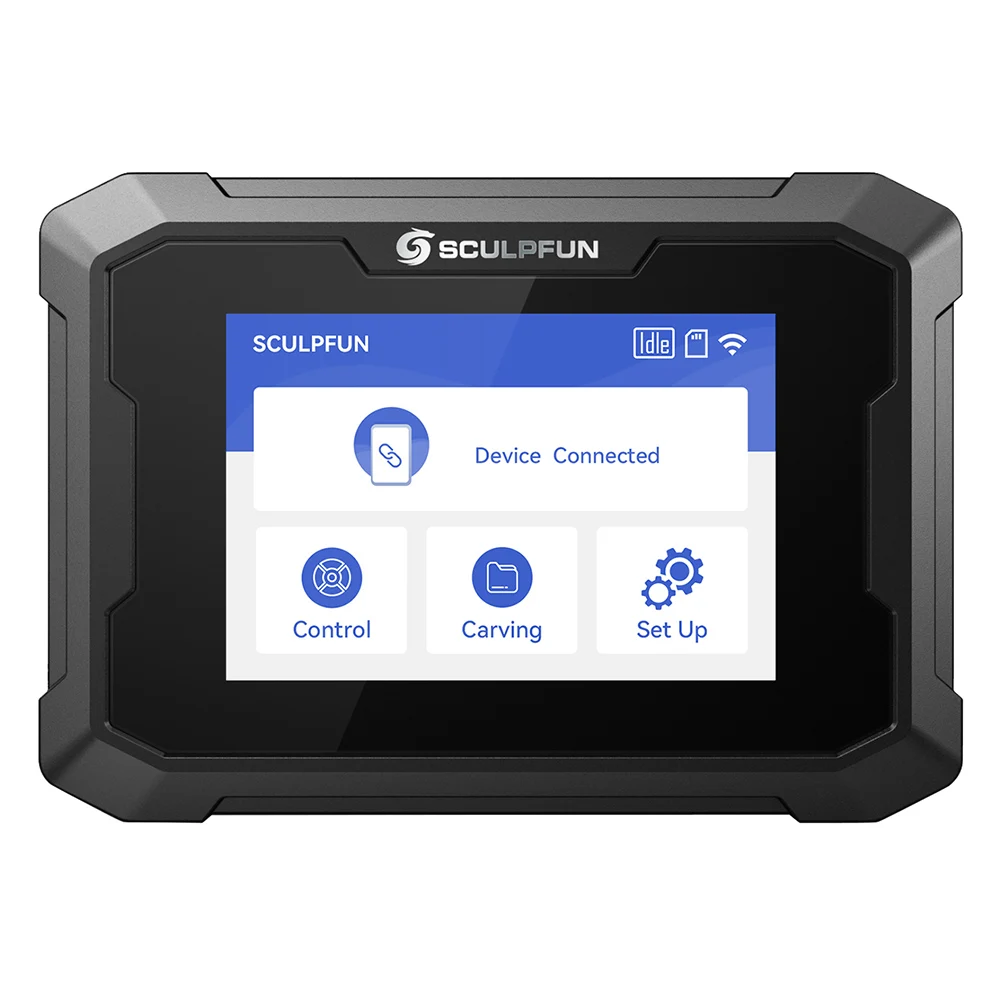 SCULPFUN TS1 3,5-inch lasergraveerder touchscreen terminal 480x320P APP-verbinding met SD-kaart / Type-C / USB / voedingsingangspoorten