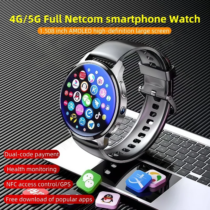 

P68 Смарт-часы 4G Android мужские 466x466 500 Вт двойная камера GPS WIFI Bluetooth 4 ГБ + 128 ГБ монитор сердечного ритма