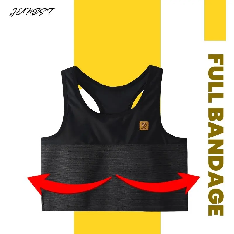 Pullover Chest Binder Quickly Dry Sports Wear Binder Chest Top Short Vest Corsets Full Bandage Supports Plus Size