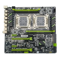 High Performance X79 64GB M.2 Dual DDR3 Dual CPU Xeon E5 LGA2011-0 Socket Gaming Motherboard Supports Win7 Win10 System