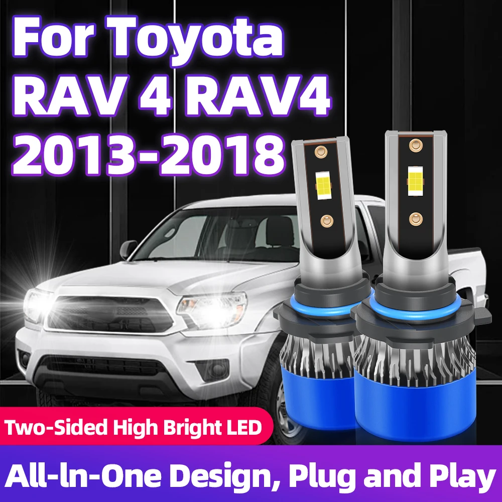 

For Toyota RAV 4 RAV4 2013 2014 2015 2016 2017 2018 LED Headlight Bulbs 110W 15000LM 12V Vehicles High Low Beam Head Lamps Turbo