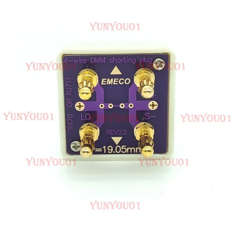 Universal 4-Wire Short Circuit Zero Calibration Receptacle, Desktop Multimeter 4-Wire Standard Resistor Kit
