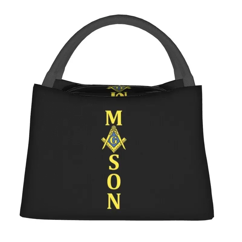 Freemason Mason Insulated Lunch Bags for Women Waterproof Masonic Freemasonry Thermal Cooler Bento Box Office Picnic Travel