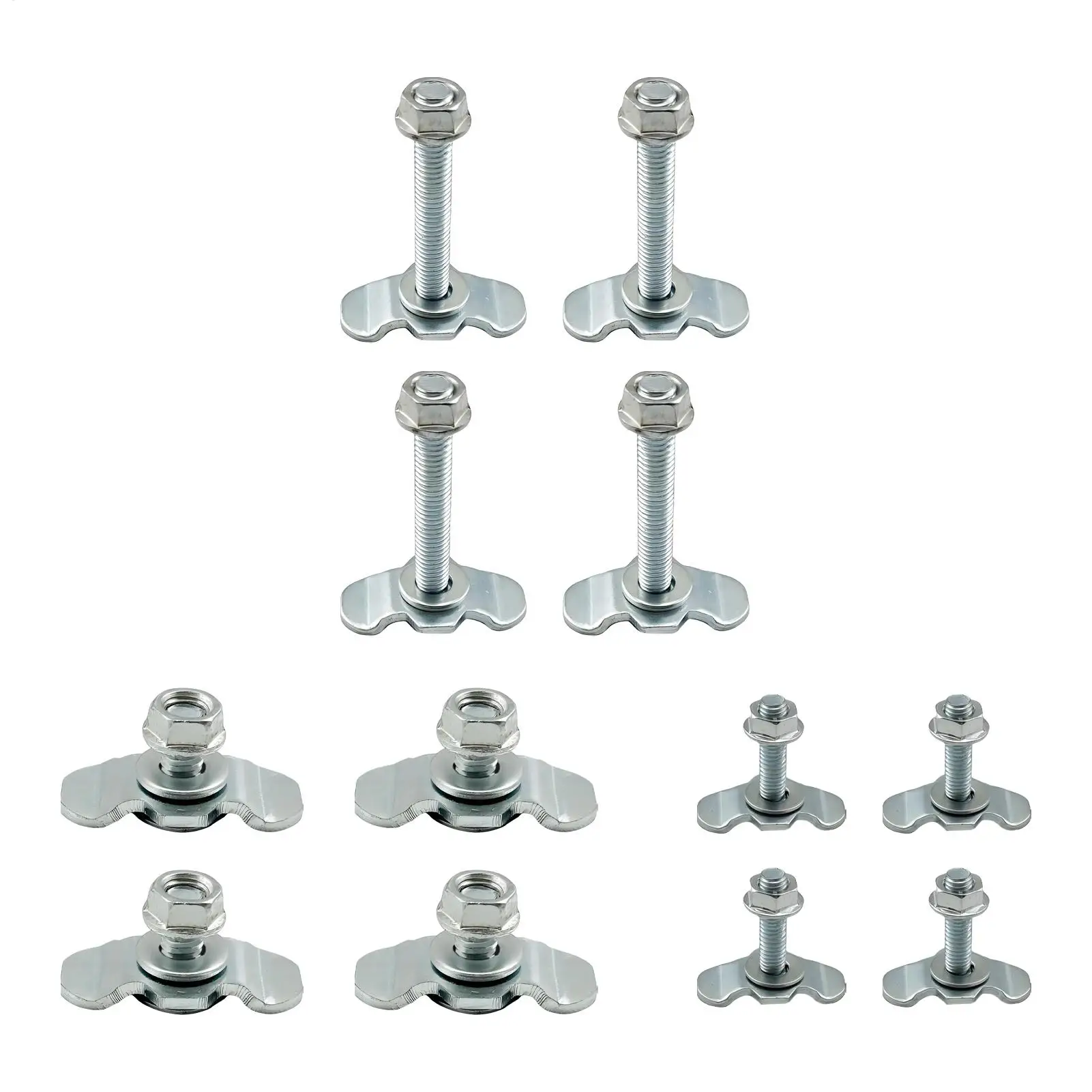 L Track Stud L-Track Double Lug Threaded Stud Nut Fitting Tie Down Mounting Bolts 4 Pieces Tie Down Hardware For Automotive RV