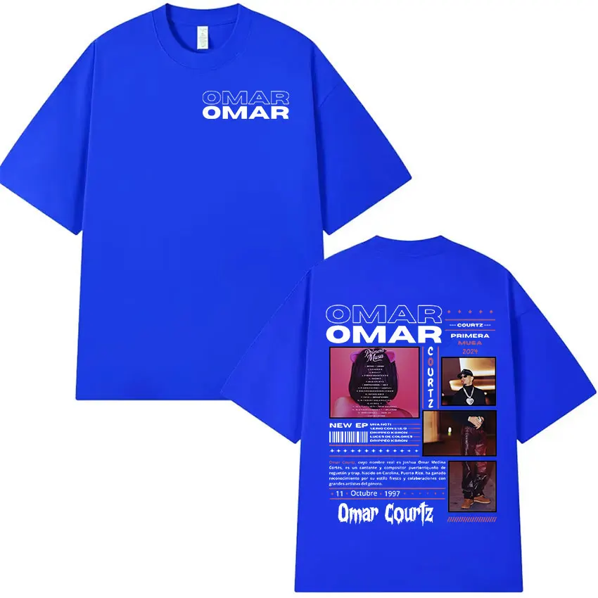 Rapper Omar Courtz Tour 2024 Graphic T Shirts Men's Retro High