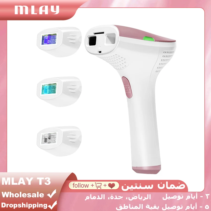 MLAY Laser Hair Removal Machine IPL Epilator Depilador a laser 500000 Flashes Facial Body Hair Removal Device Laser Epilator