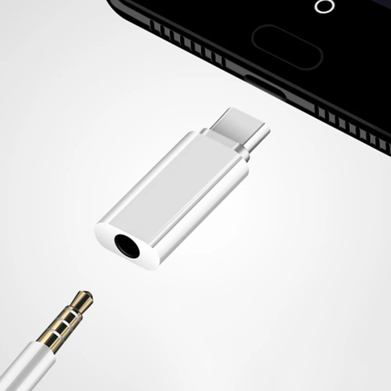 1-5pcs Type C To 3.5mm Aux Adapter Connetor Type-c 3.5 Jack Audio Cable For Xiaomi Huawei Honor HiFi Wired Earphone OTG Connetor