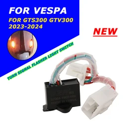 Motorcycle Accessories Warning Double Flash Control Turn Signal Flasher Light Switch For Vespa GTS 300 GTV GTS300 GTV300 2024