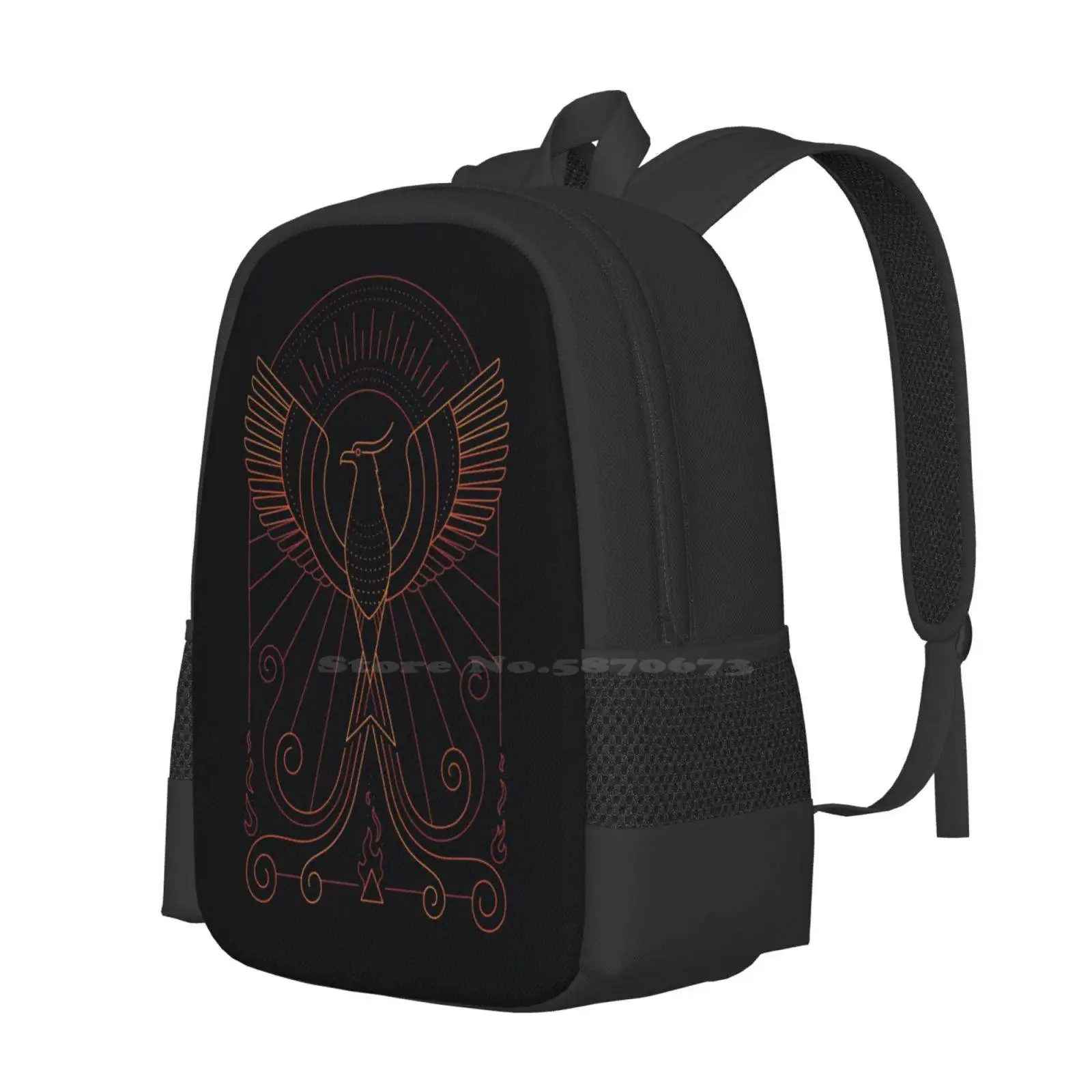 Bird Of Fire New Arrivals Unisex Bags Student Bag Backpack Phoenix Firebird Mythology Mythical Creature Thepapercrane