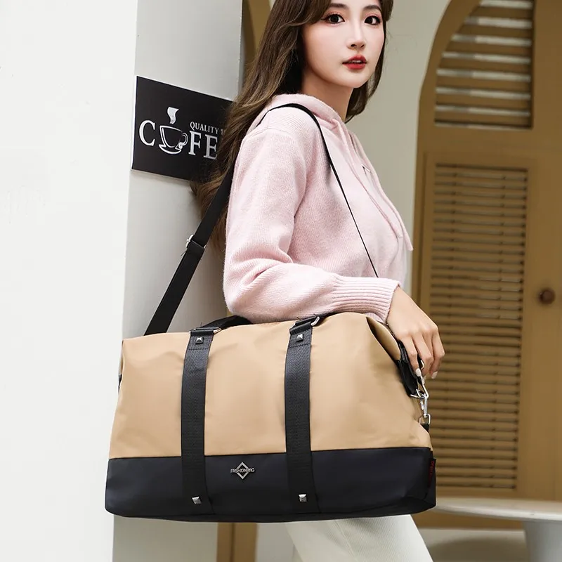 Hot Selling Solid Color Oxford Women's Travel Crossbody Bag 2024 New Business Travel Sports Large Capacity Men's Travel Handbag