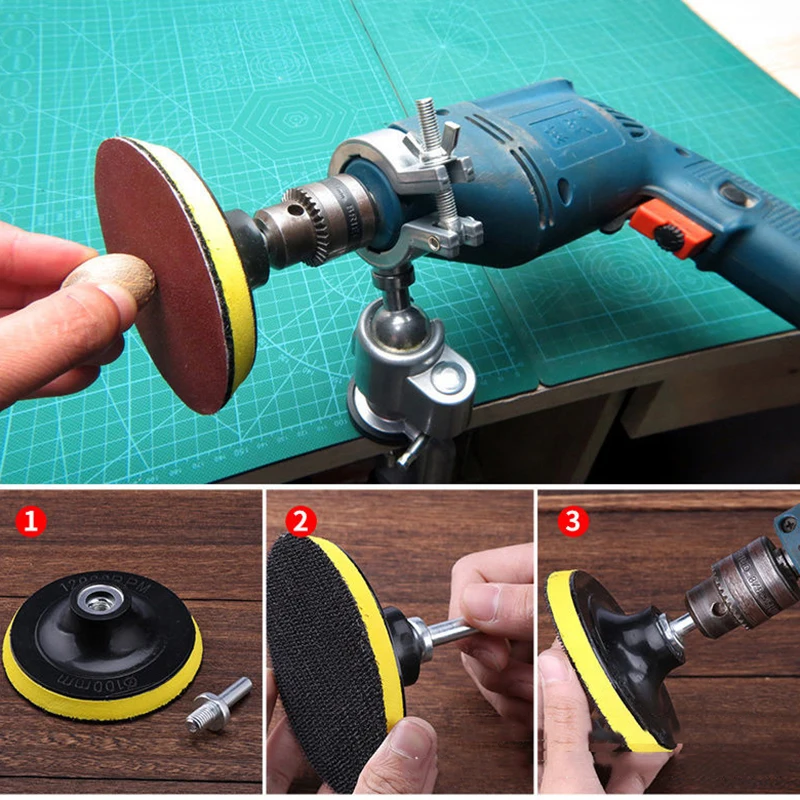 

3/4/5 Inch Foam Plastic Backing Pad Sanding Disc Backer Thread Polishing Sanding Backer Plate For Angle Grinder Sander Tools