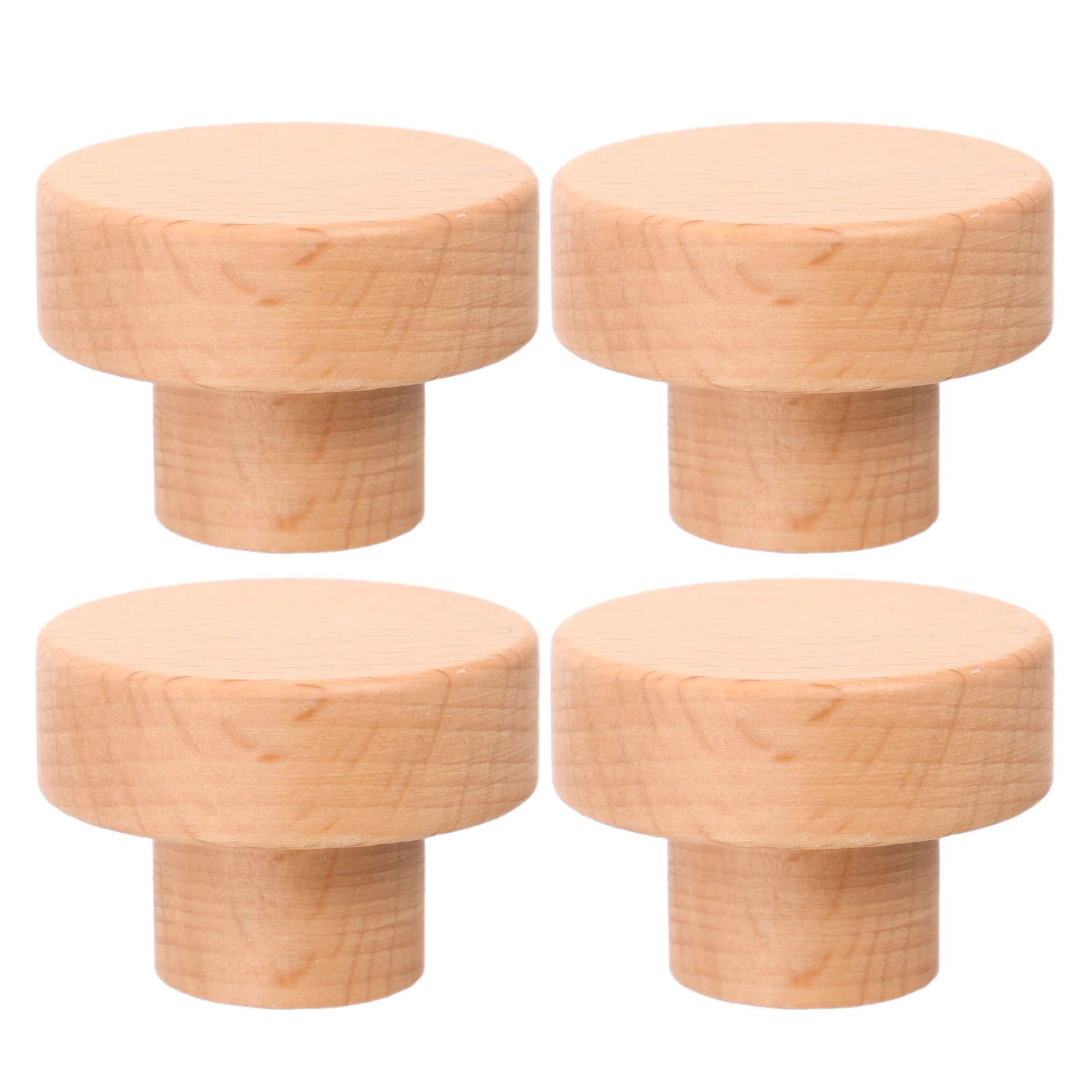 

4 Pcs Furniture H Wood Drawer Pulls Material Wardrobe Kitchen Cupboard Decorative Hardware Rustic Practical