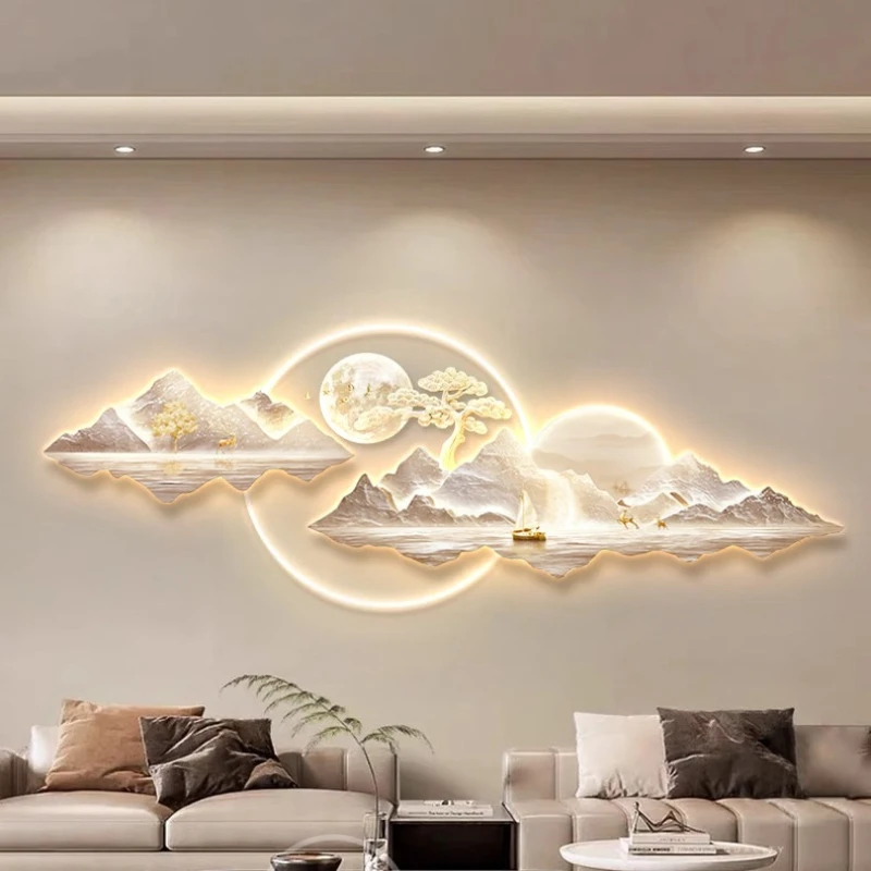 atmospheric elegant decorative paintings living room background wall lamp paintings landscape good meaning posters Home decor