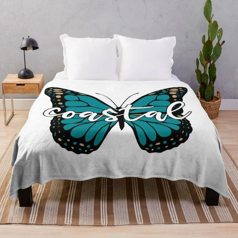 

Coastal Butterfly Throw Blanket Hairys Luxury Thicken bed plaid Blankets