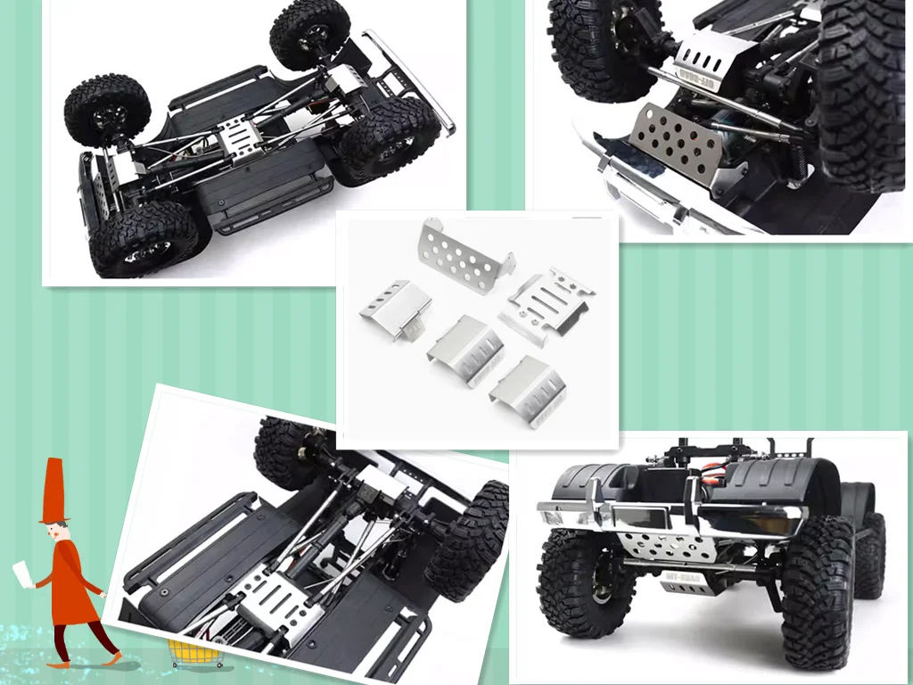 CROSSRC EMO CROSSRC AT4 AT6 JT4 XT4 NT4 NT6 cross rc 1/10 Rock Crawler 4x4 Truck Chassis protective shell Amor Frame