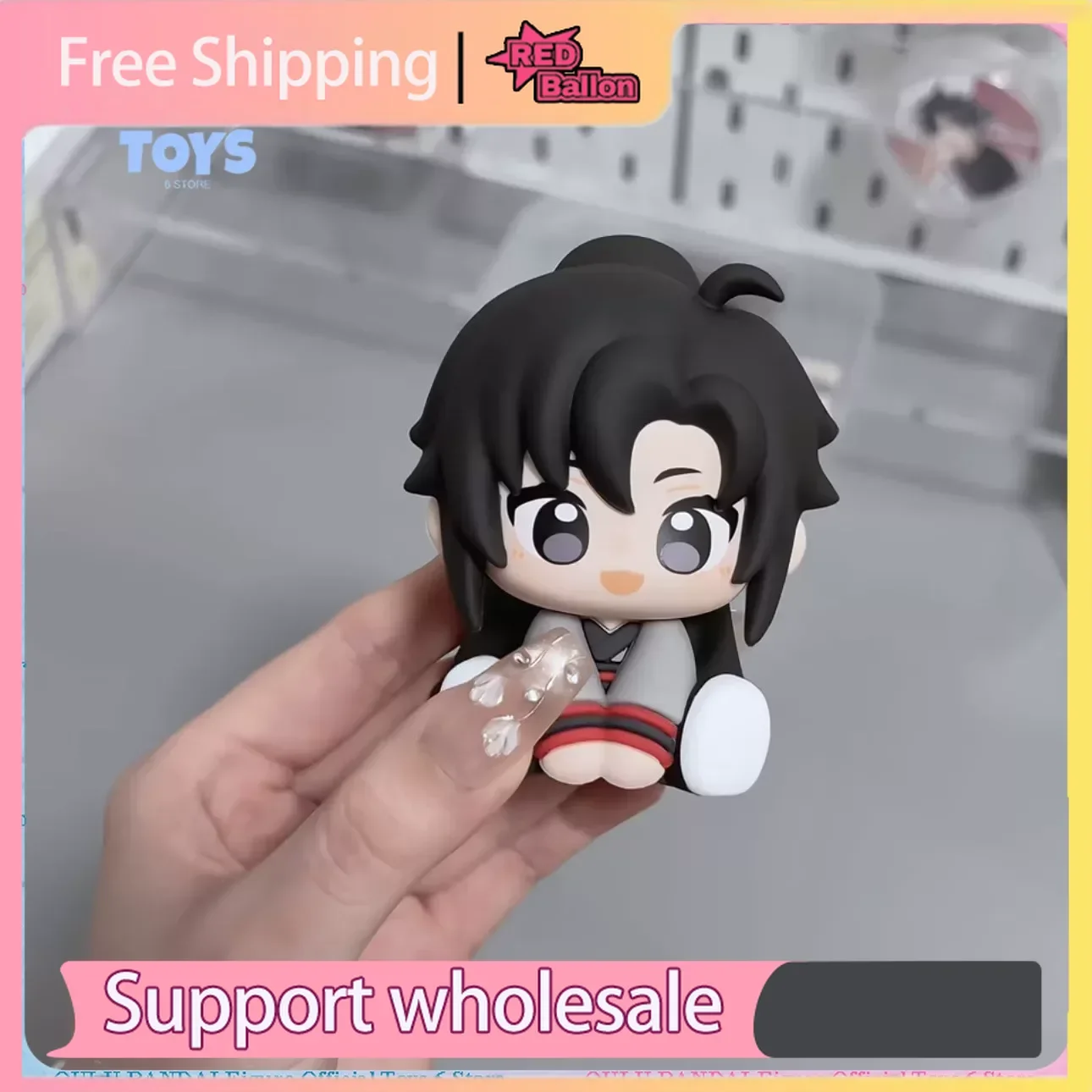 Original Mini Doll Mo Dao Zu Shi Blind Box Figure Cute Sitting Anime Ornament Wei Wuxian Lan Wangji Kawaii Gift for Girls view 5