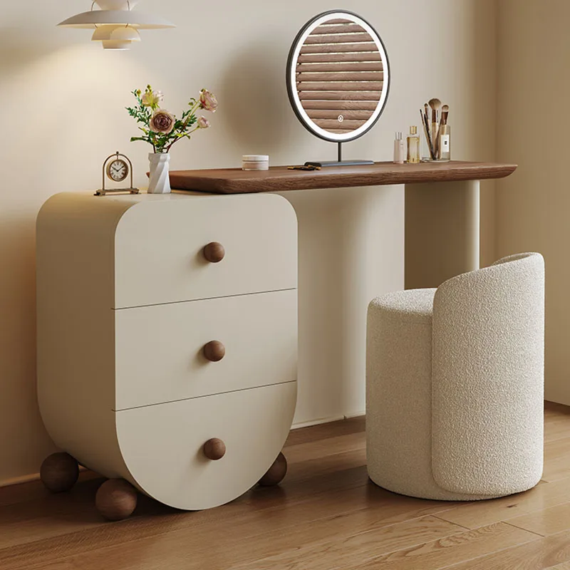 

Study Luxury Mirror Vanity Table Trendy Modern With Drawers Vanity Table Makeup Storage European Comfortable Trendy Furniture