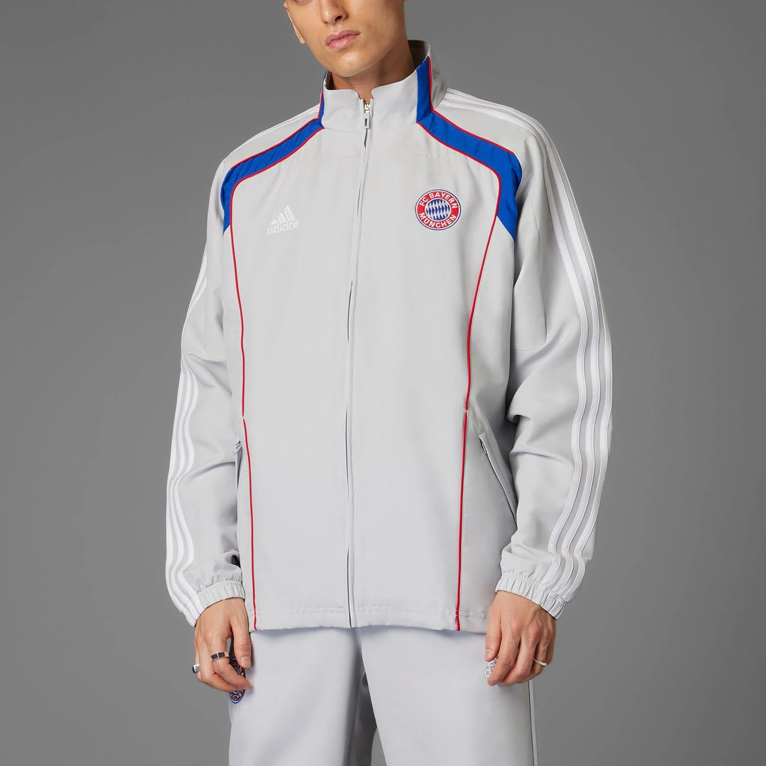 Adidas Genuine 2025 Men's Football Training Stand Collar Jacket JF0592