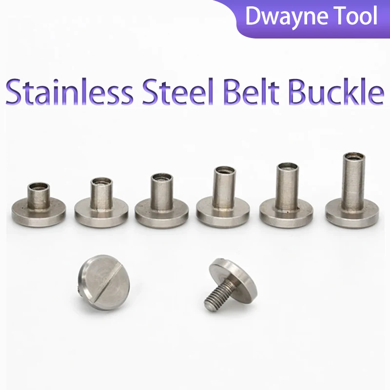 

5 Sets Stainless Steel Chicago Screws - Leather Craft Rivets and Fasteners for Photo Album Binding & Belt Making