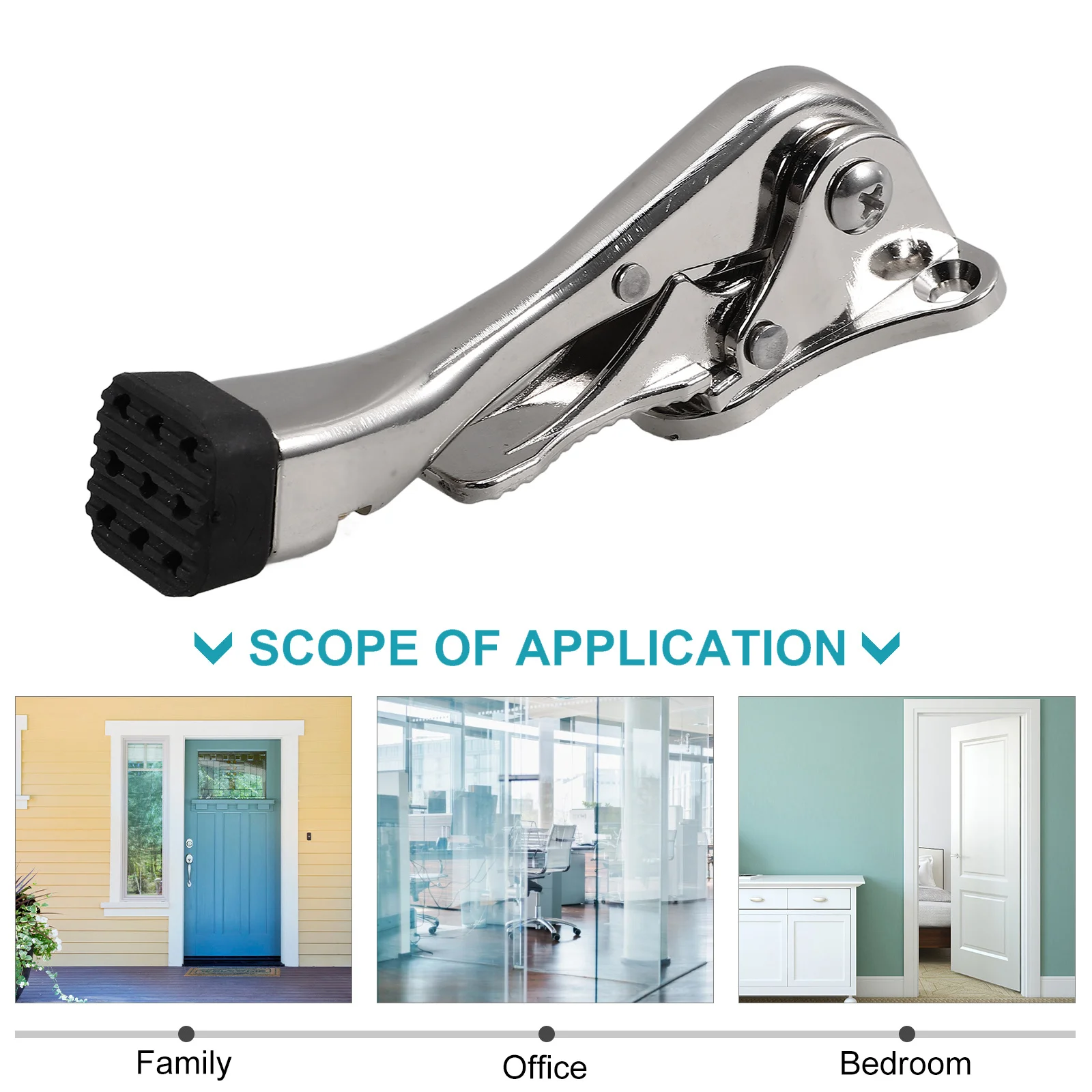 

1Set Foot-Operated Door Stopper Invisible Kickdown Holder for Floor Stability Anti-Slam Protection Home Office Commercial Use
