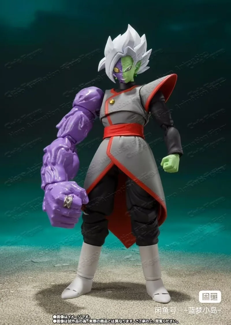 In Stock 100% Original Bandai Dragon Ball Sh Figuarts Shf Potara Zamasu Action Figure Anime Model Toy Figura Pvc Gift view 5
