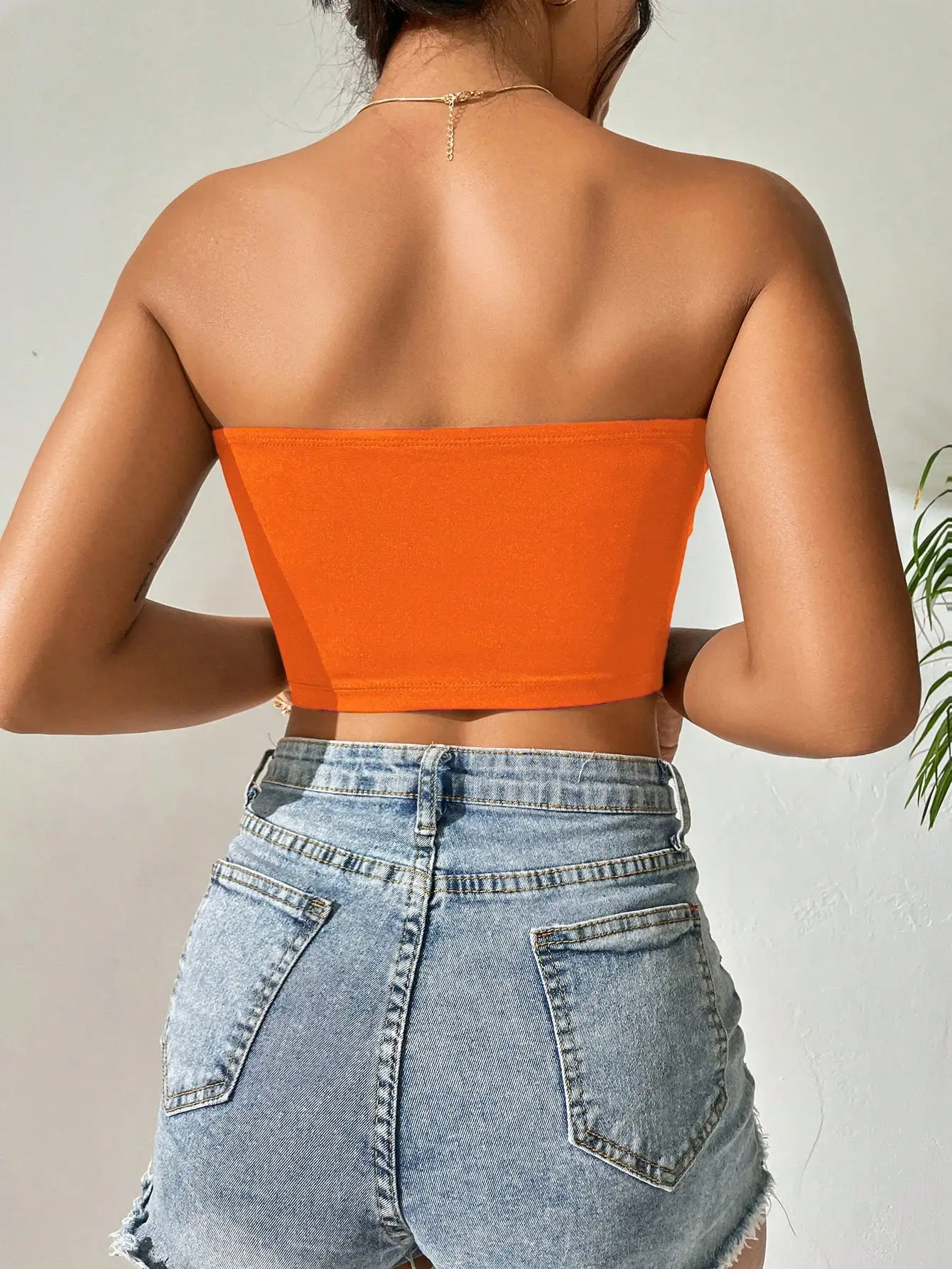 Women Summer Strapless Crop Tube Top Sexy  Clothes Sleeveless Off The Shoulder Tank Top  2024 New Fashion Hottie Tank Top