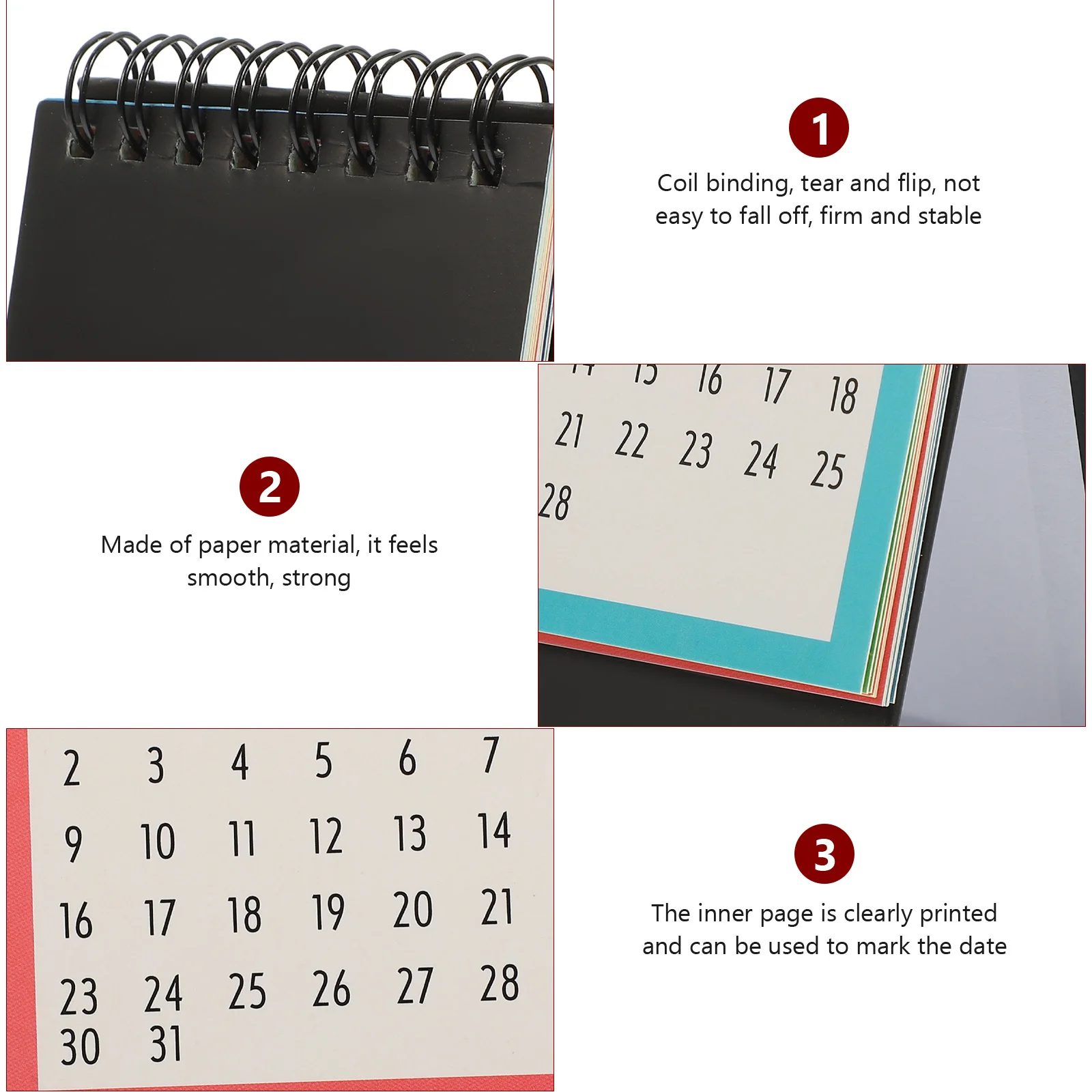 

Desk Calendar English Printing Desktop Ornament Small Office Minimalist Aesthetic Little Decoration