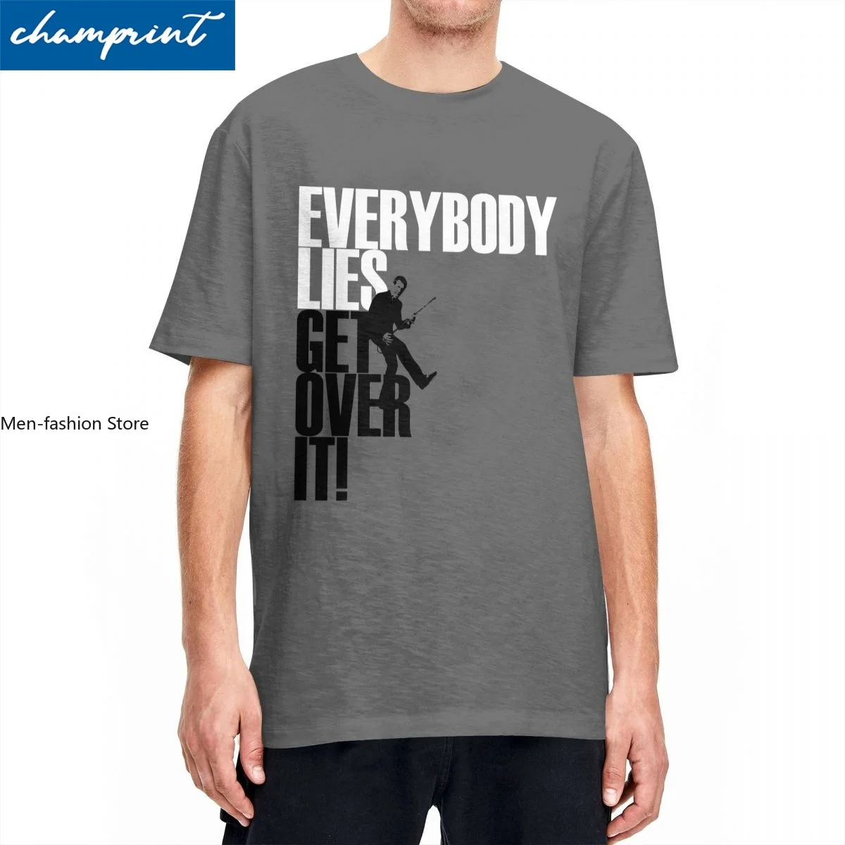 Men Women's Everybody Lies T Shirt Gregory House MD Cotton Tops Fashion Short Sleeve Crew Neck Tee Shirt Summer T-Shirt