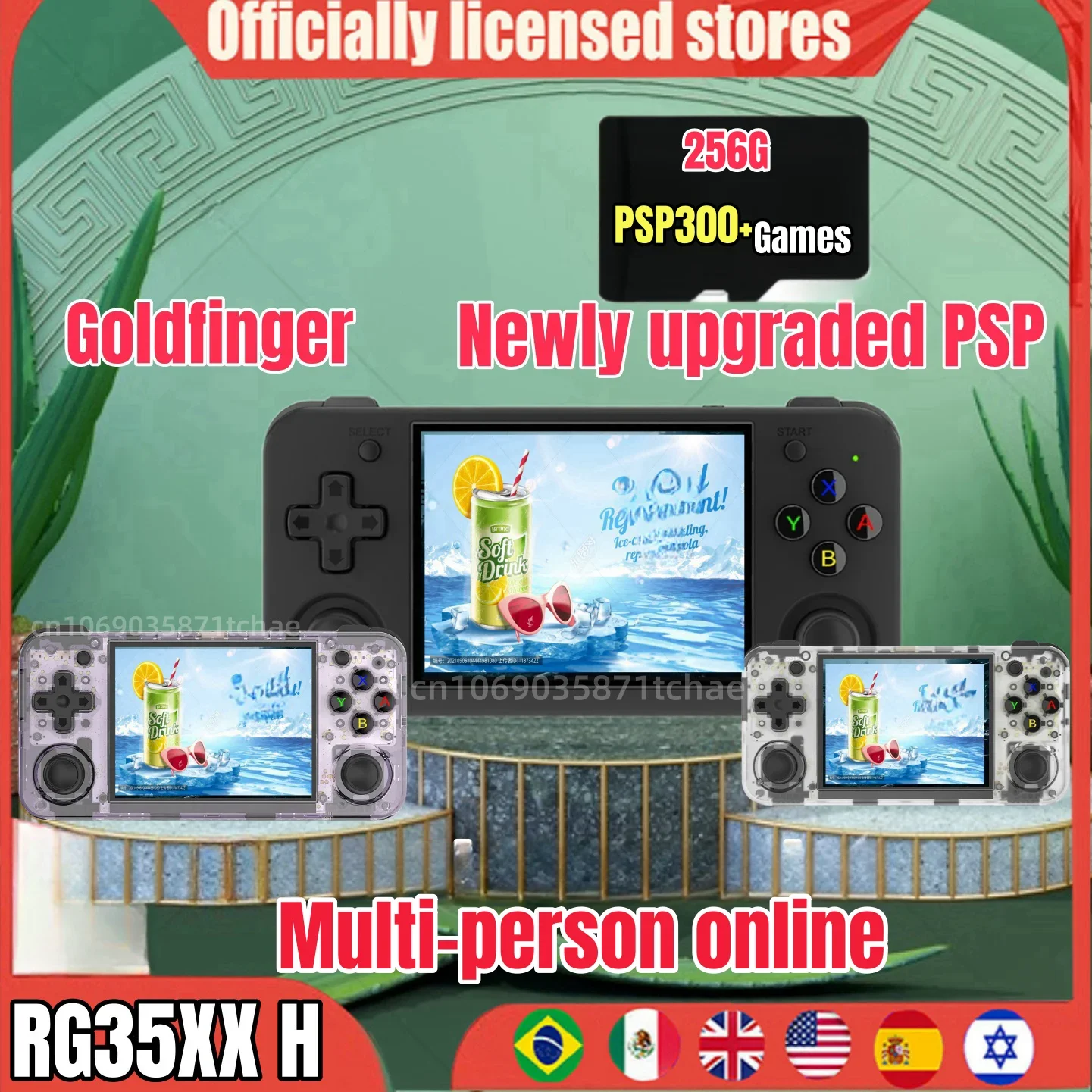 

RG35xx H Horizontal Version 3.5 Inch Ips Full-View Retro Handheld Portable Handheld Game Machine with Tv 64G 5500+ Game Gifts