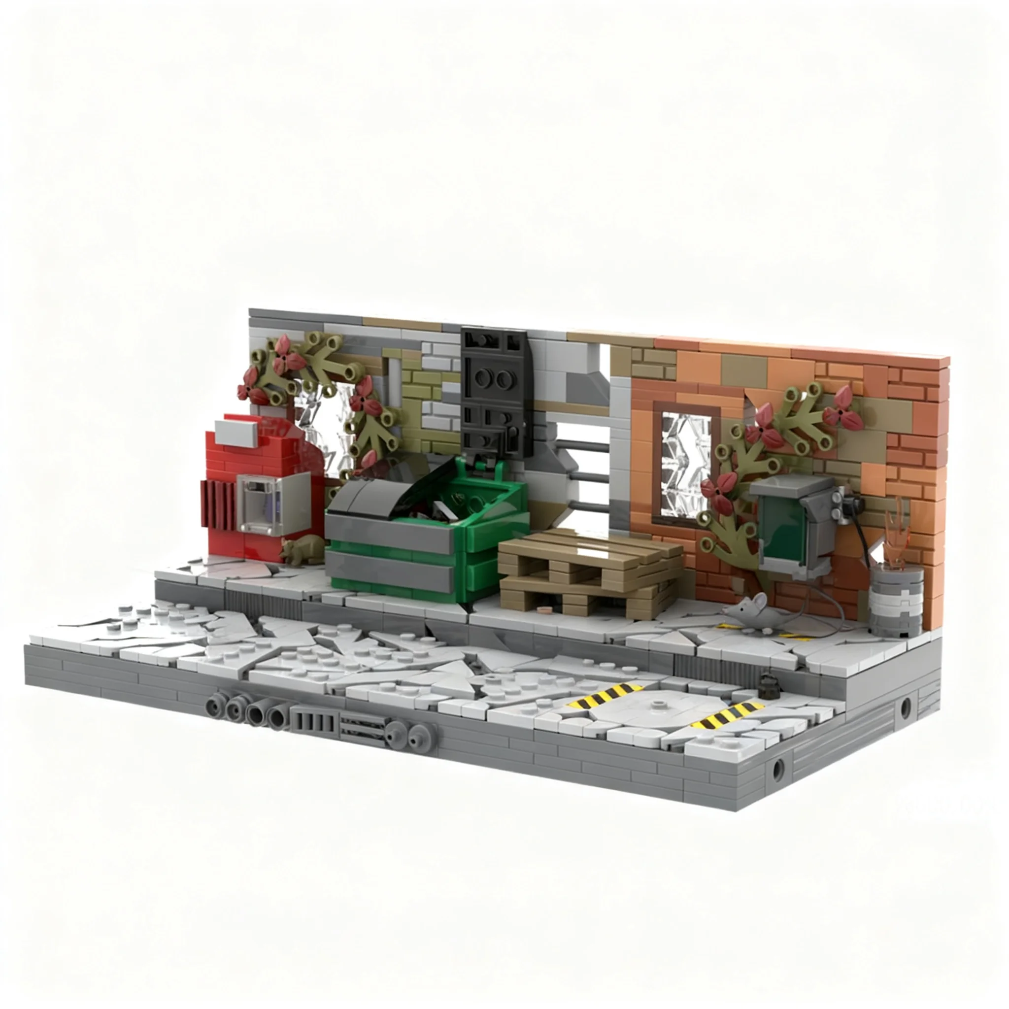 737pcs MOC City Fallout 4 Wasteland Street Vault 81 Model Toys Building Blocks Christmas Gift Construction Display Brick Art Kit