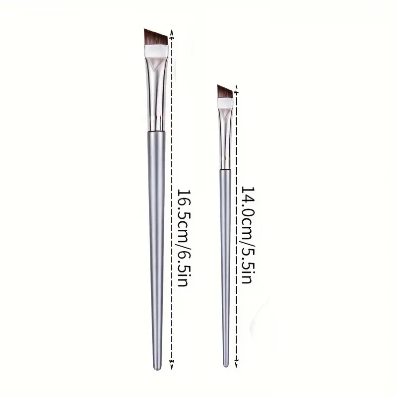 6pcs Upgrade Blade Eyeliner Brush Set Ultra Thin Fine Angle Flat Eyebrow Brush Under The Eyeliner Brushes Precise Detail Brush