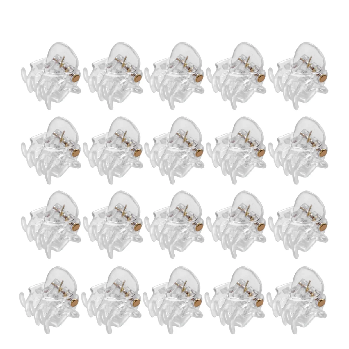 

24 pcs Small Claw Clips Hair Accessories for Girls Chunky Jaw Pearlescent Plastic Durable Styling Tools Women Teen Decorations