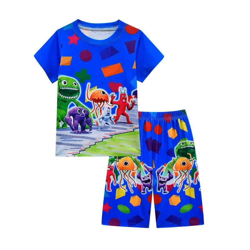 Garten of Banban Game Cosplay T-shirt Set para crianças, pijama de manga curta de verão, camisetas esportivas infantis, calças roupas, meninas e meninos, 2023