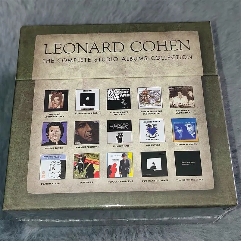 Classic Leonard Cohen Music CD Complete Studio Album Collection Hallelujah 15pcs Music Record Cosplay Walkman Car Soundtrack Box