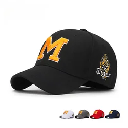 New Fashion Baseball Cap Cotton Snapback Hat Sun Hat Spring Summer M Letter Embroidery Dad Hats Hip Hop Tiger Caps for Men Women